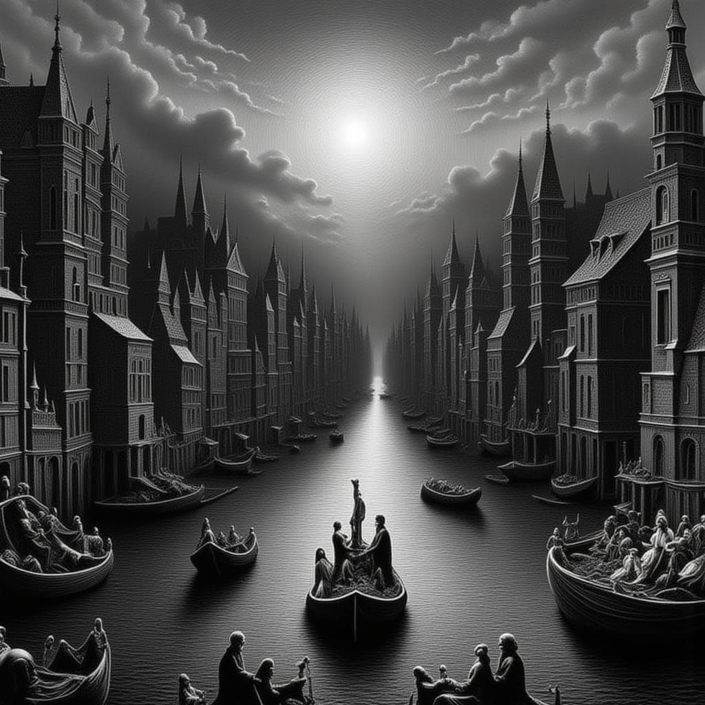 AI-Generated Image with Comic and B&W Flux Styles