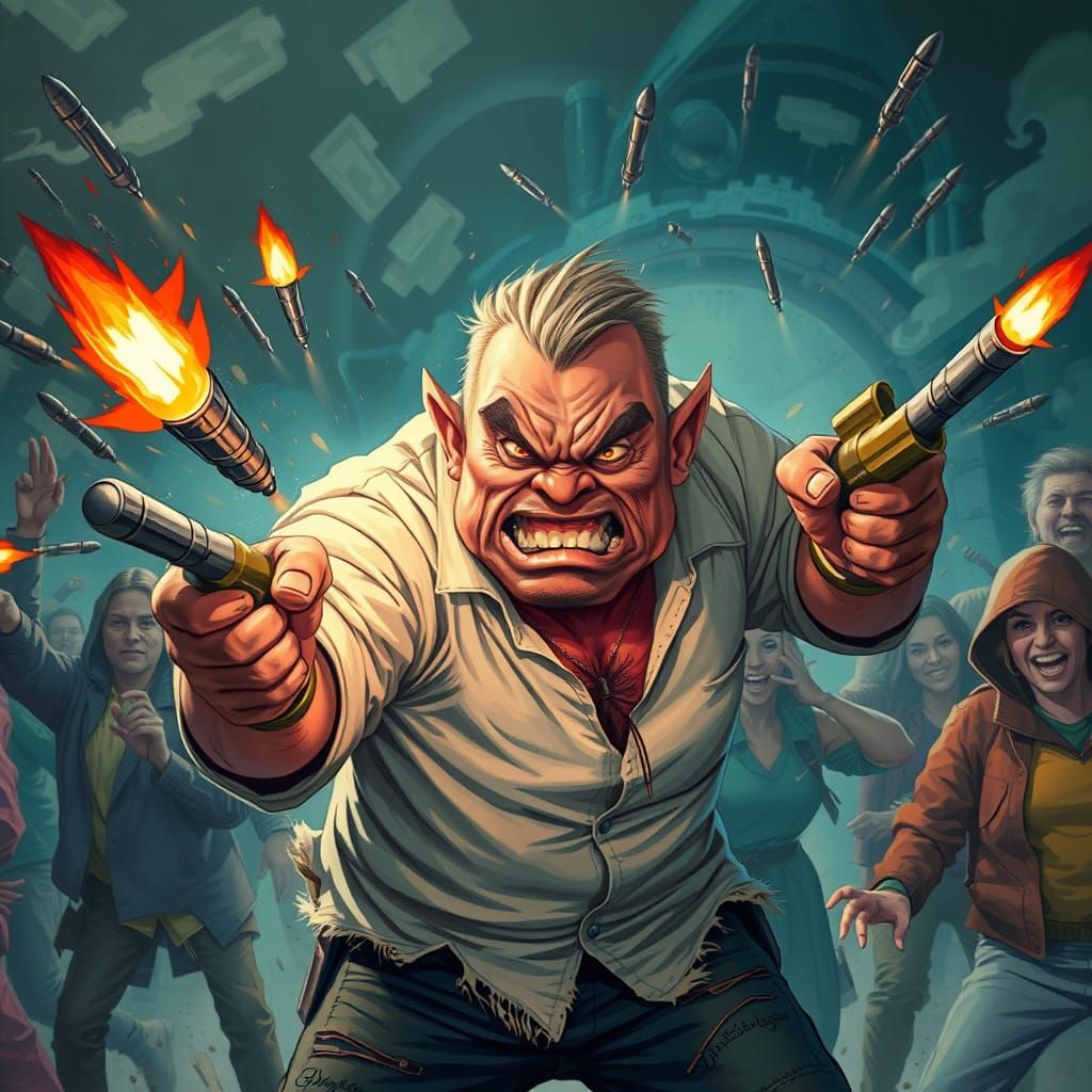 Furious Bully Launches Rockets in Chaotic Scene