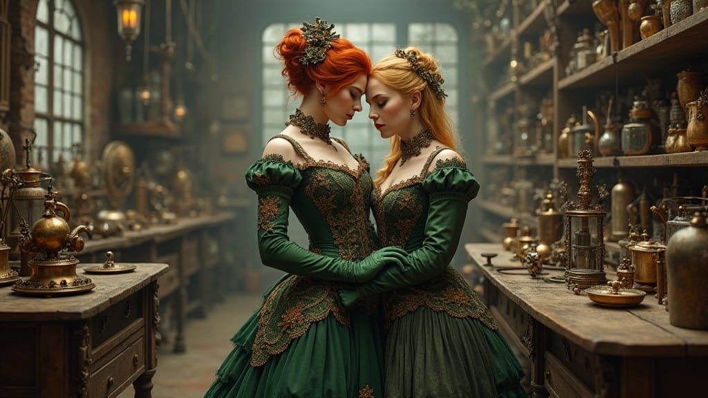 Steampunk Inventor's Haven: A Moment of Peace