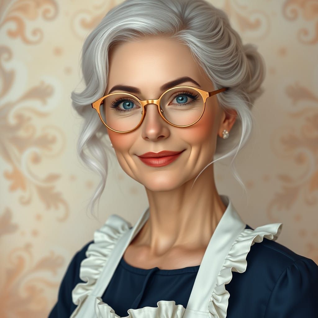 Enchanting Rose-Gold Siren in Whimsical Matte Painting