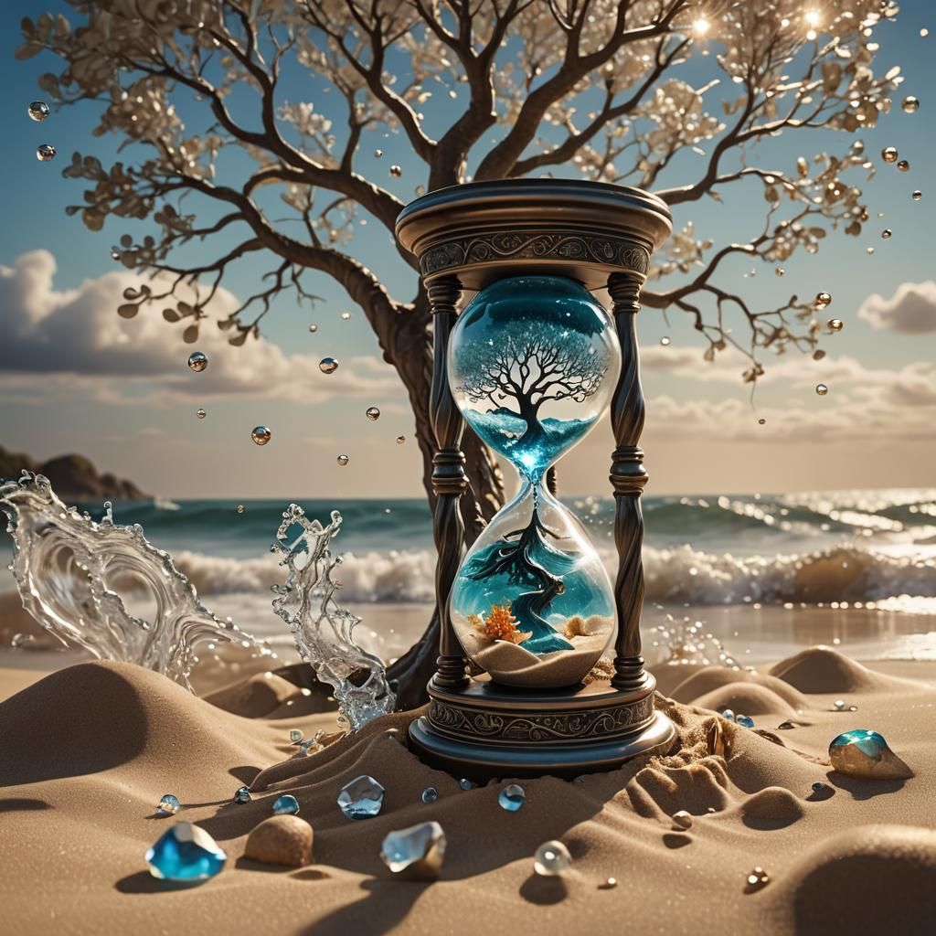 Hourglass Tree of Life: Hyperrealistic Sea Macro