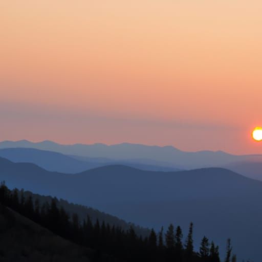 Mountains at Sunrise: A Landscape of Serenity