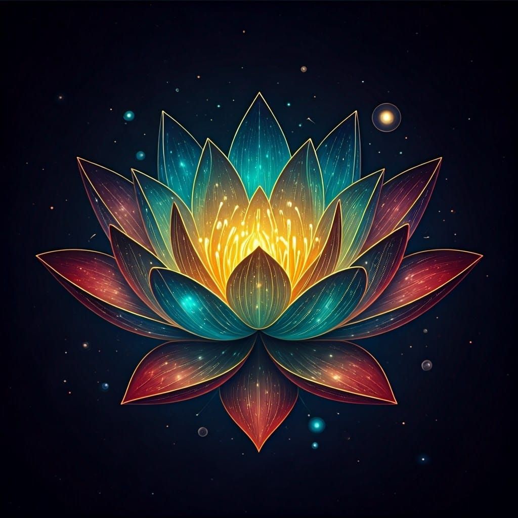 Cosmic Lotus in Infinite Space