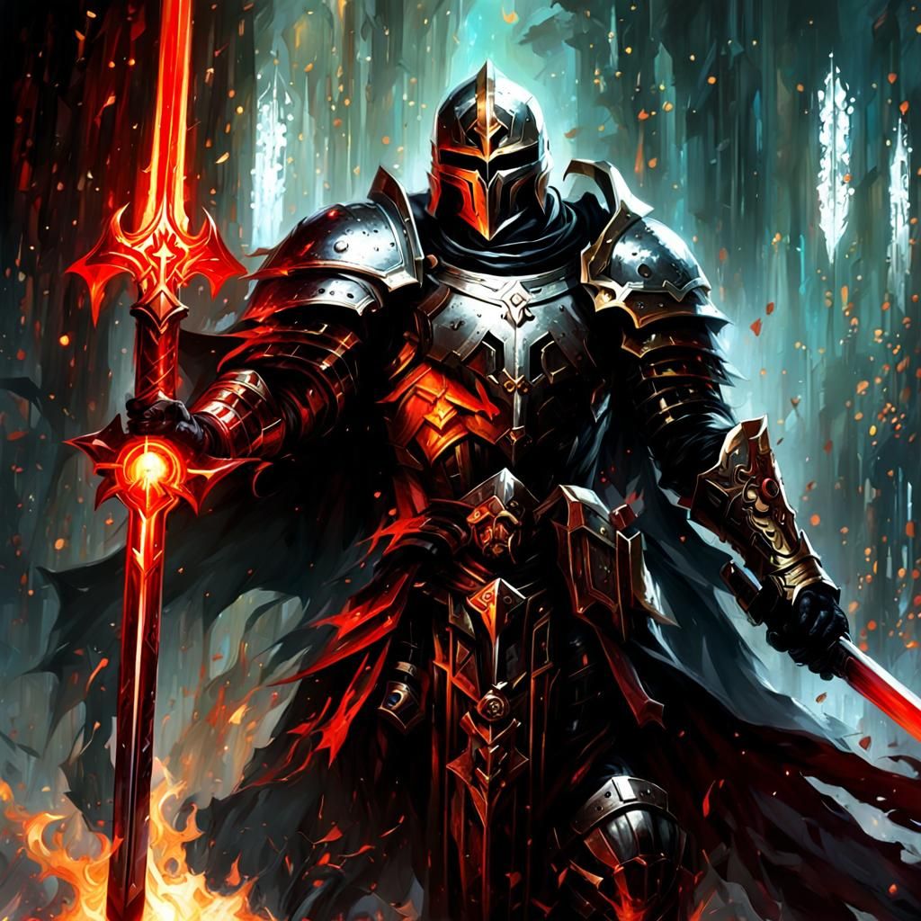 Death Paladin Artwork in Fantasy Style