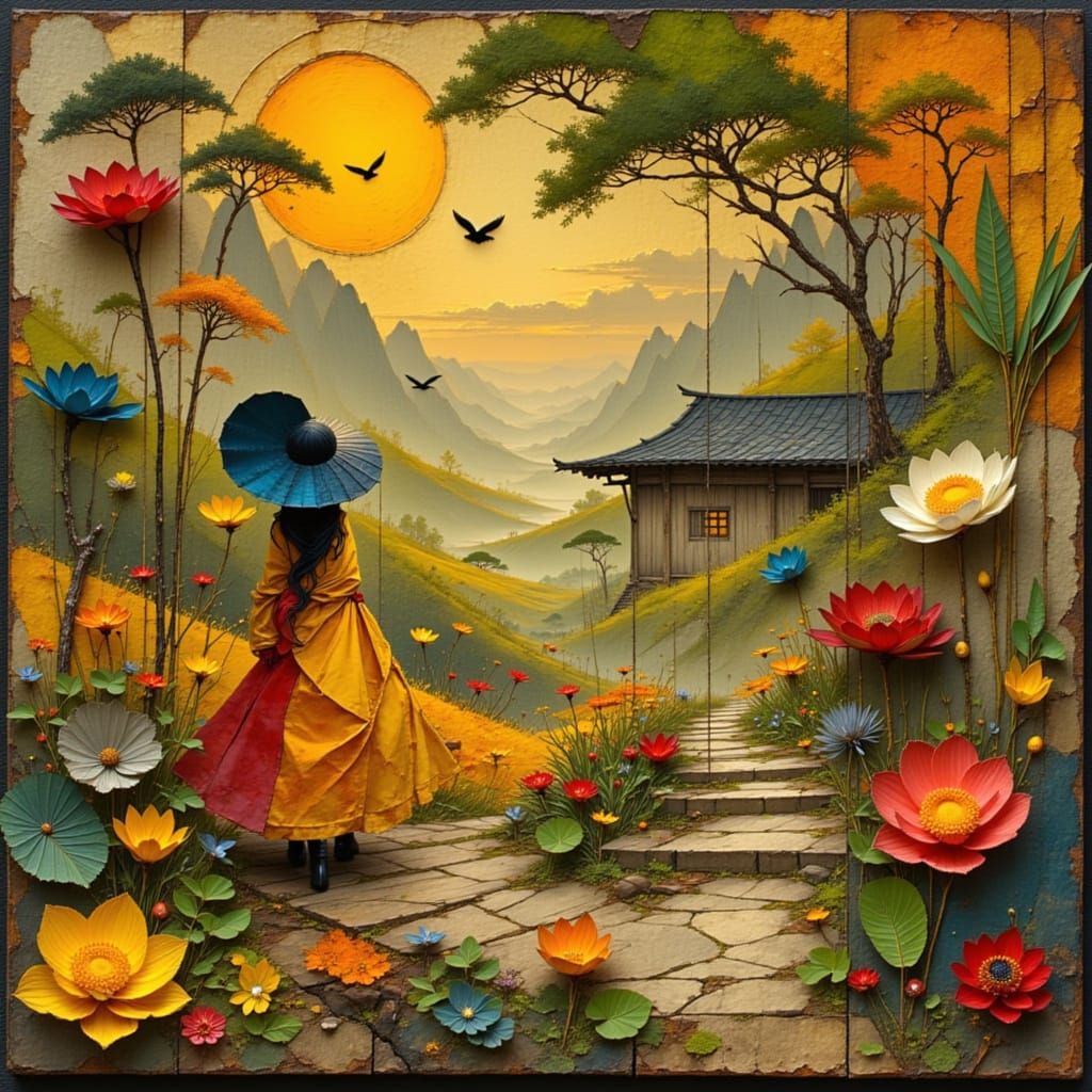 Abstract Digital Art with Dynamic Shapes and Colors