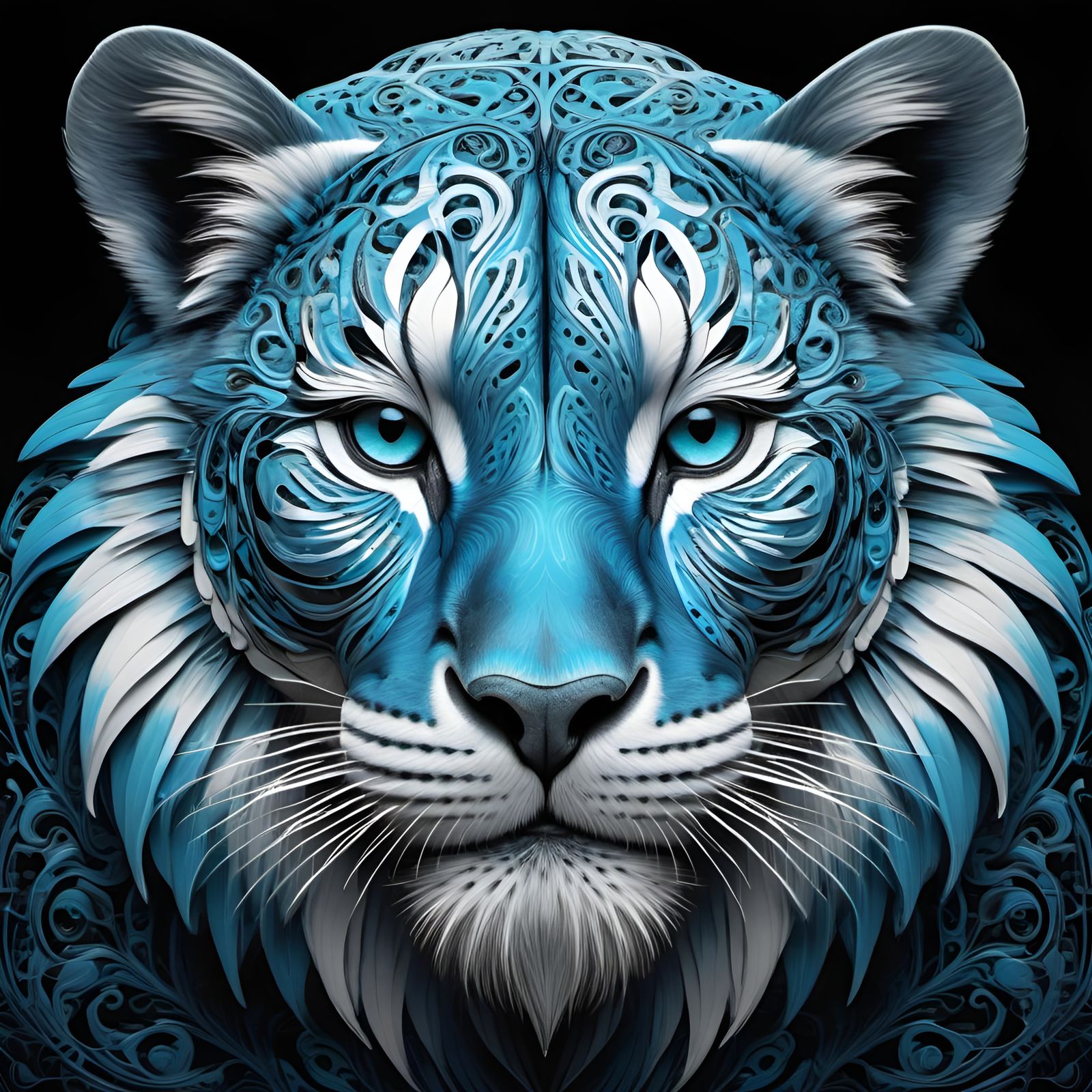 High Contrast Animal Portrait with Spinning Glow