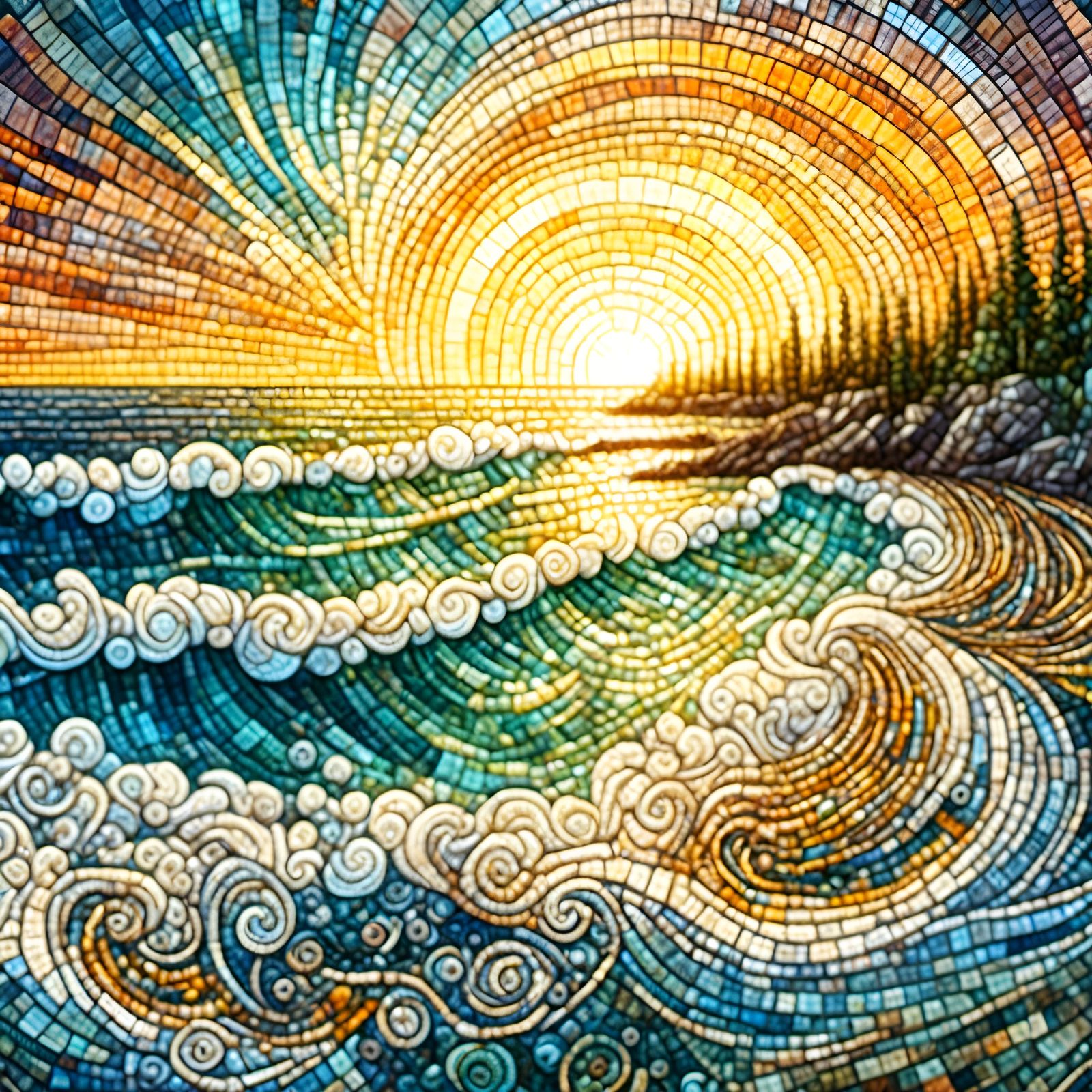 Mosaic Beach Radiance at Dawn