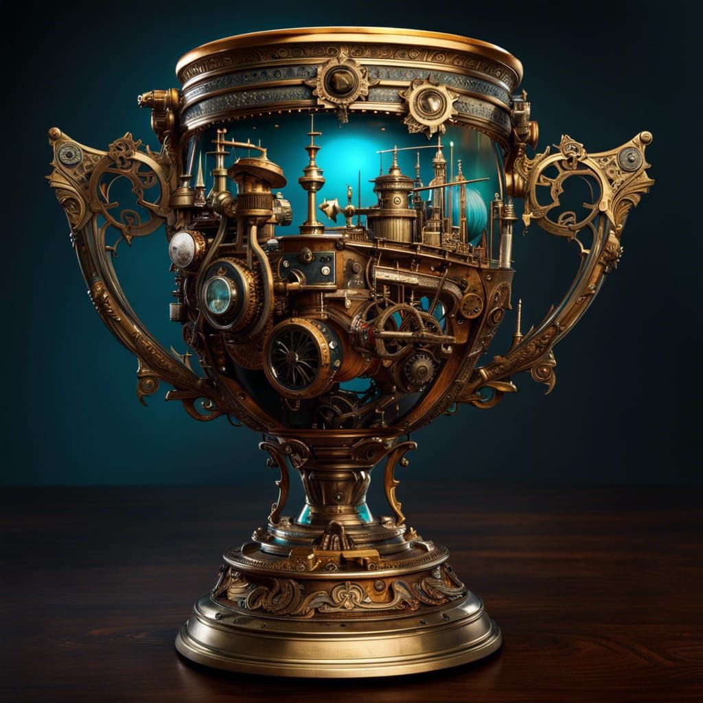 steampunk trophy cup