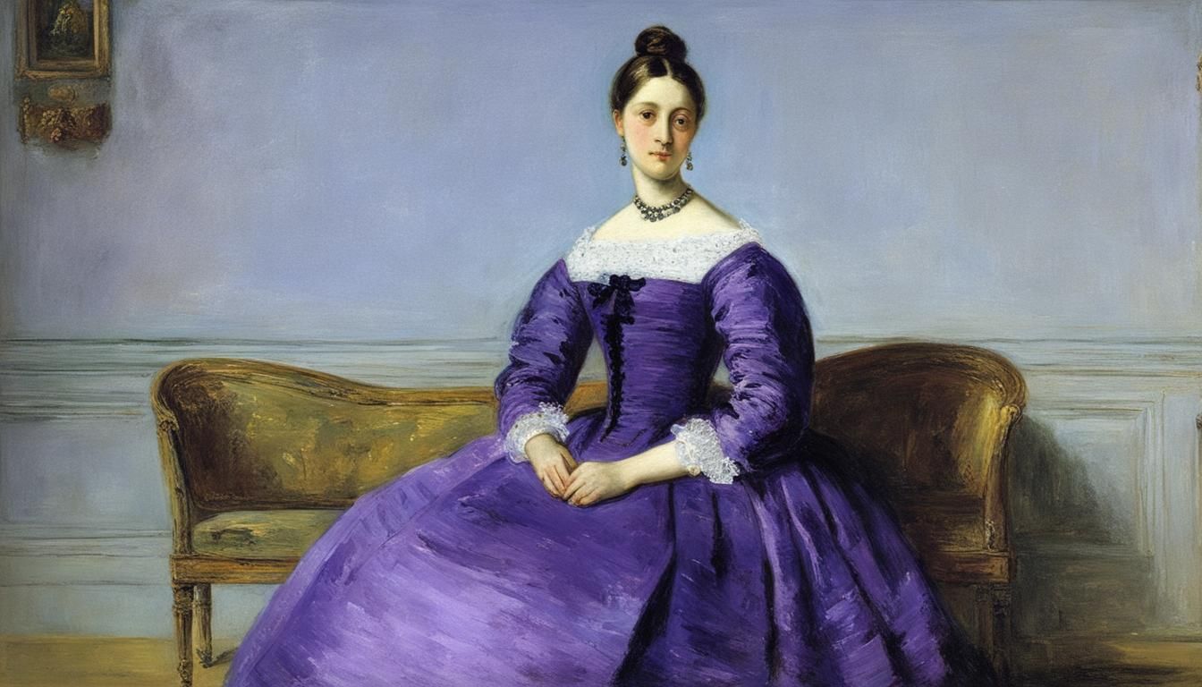 Lady in Violet: A 1870s Hungarian Portrait