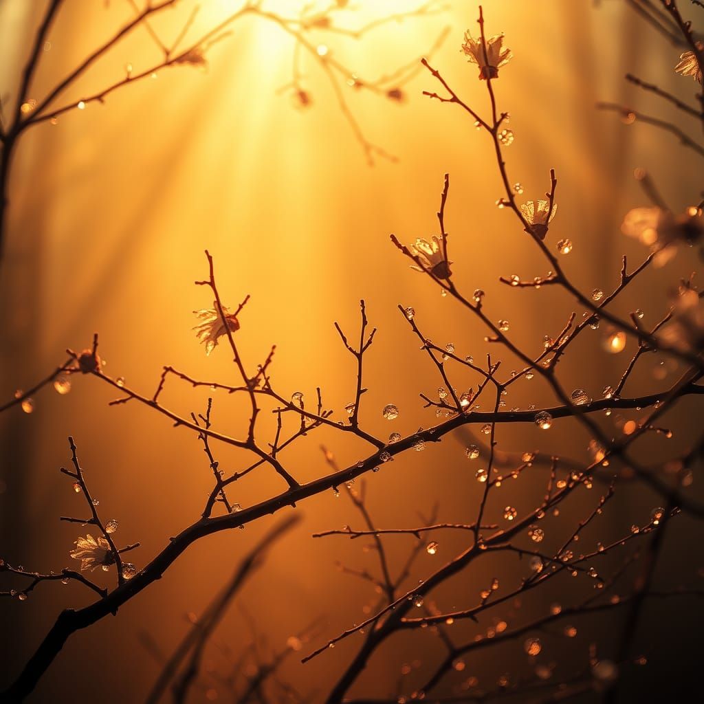 Ethereal Aurora Borealis Over Autumnal Forest