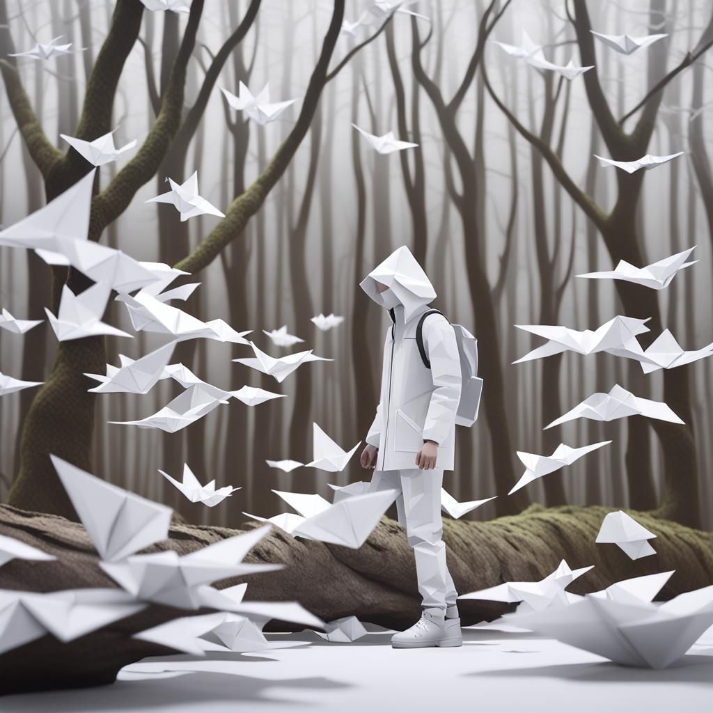 Origami Forest: White Plasma and Solitude
