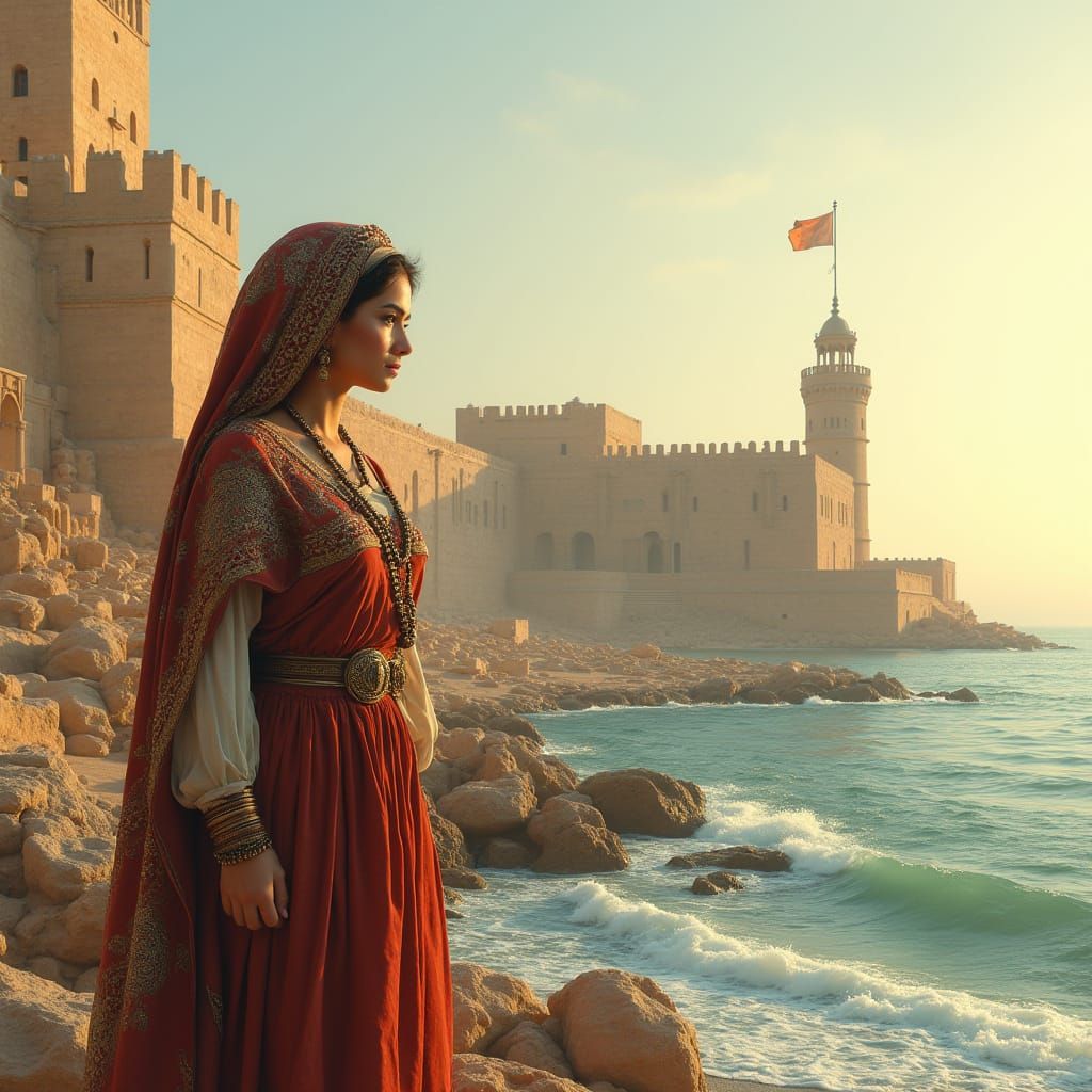 Mamluk Maiden Before Qaitbay Citadel