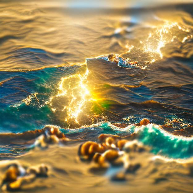 Sunlit Ocean: A Radiant Marine Vista