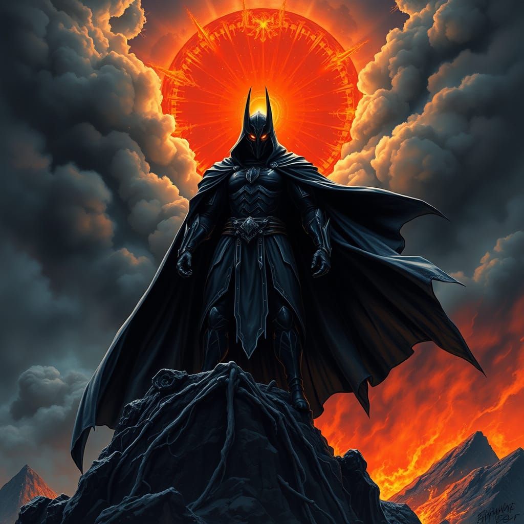Dark Lord Sauron Reigns Over Mordor in Fiery Glory