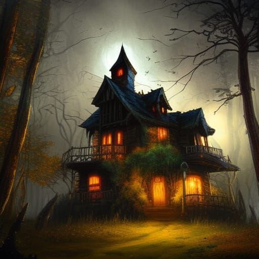 Haunted House Matte Painting in Unreal Engine 5