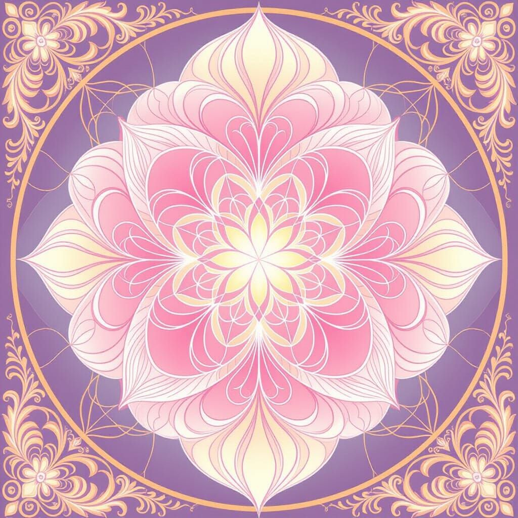 Ethereal Energy Harmony Card with Luminous Geometric Form