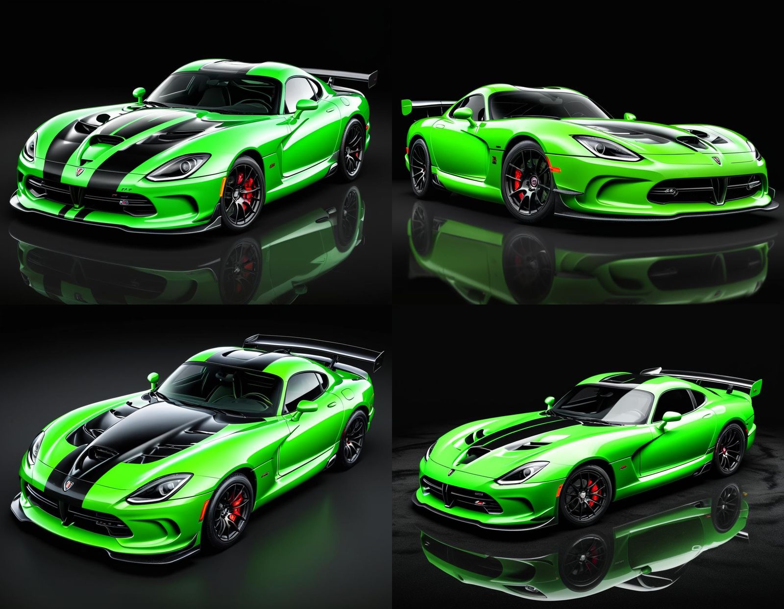 A green Dodge Viper ACR