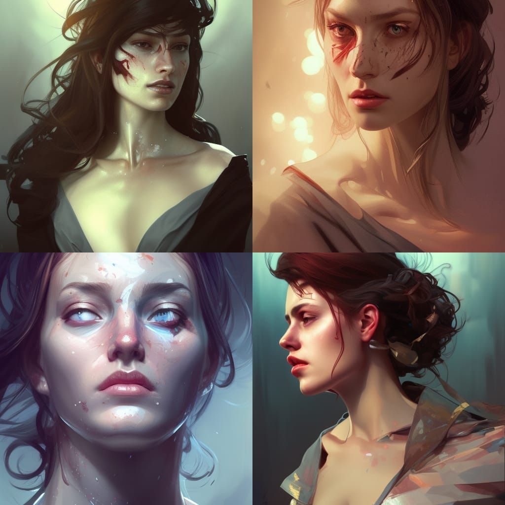 Intricate Portrait in Hyperdetailed Art Style