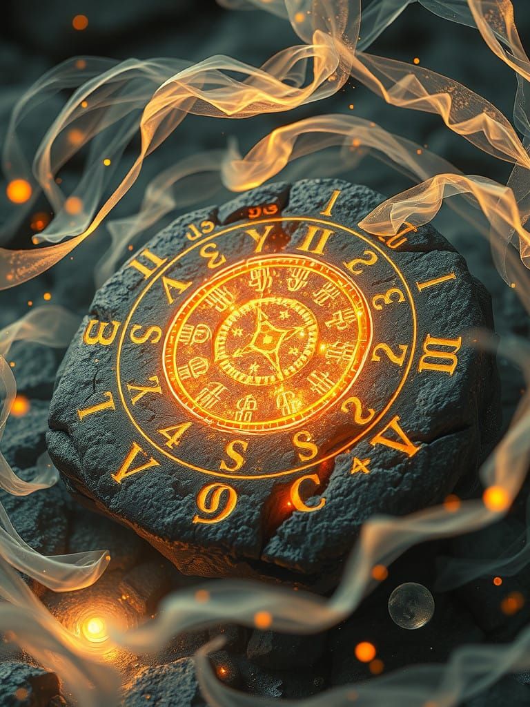 Ethereal Runes Dance Amidst Elemental Magic