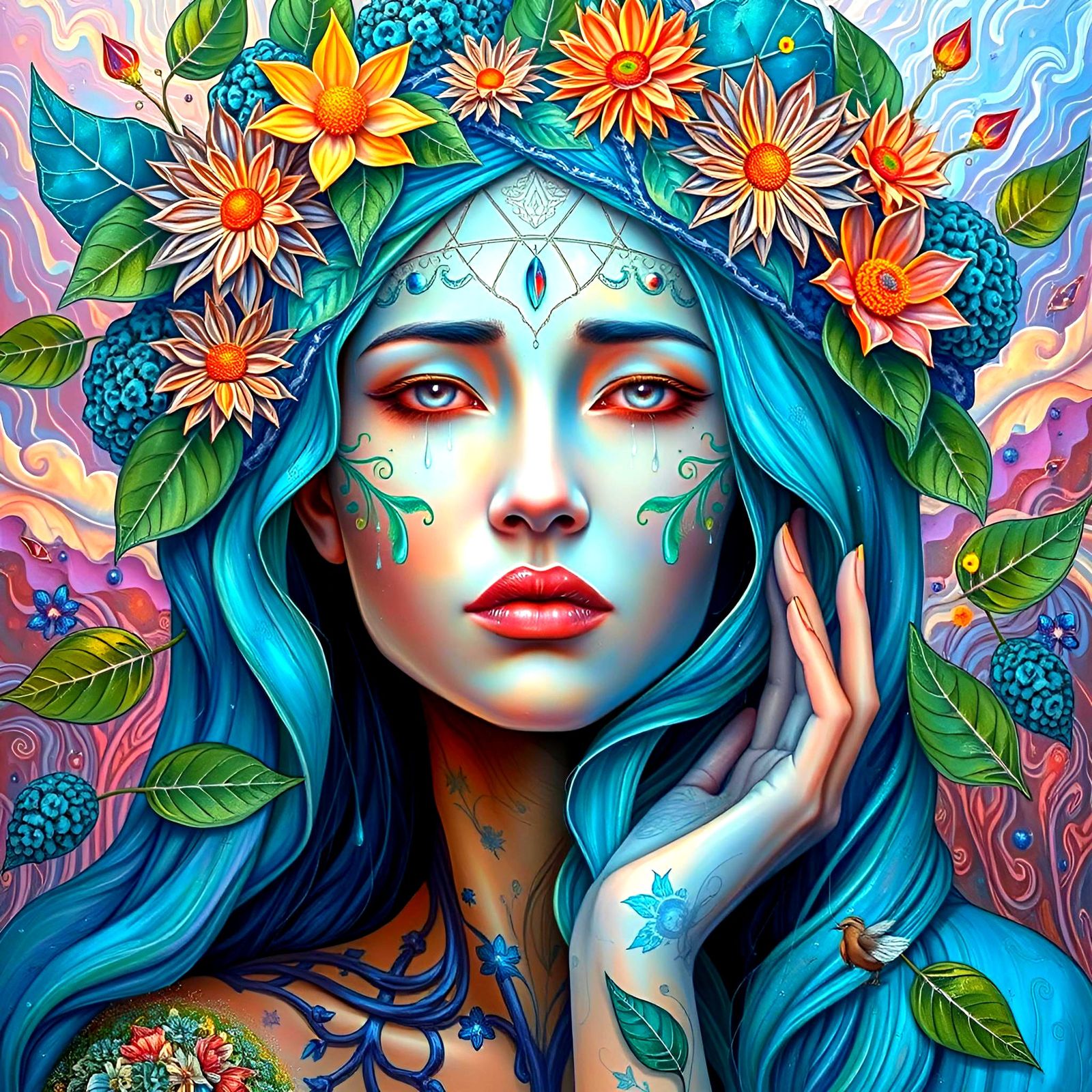 Goddess Embodiment of Mother Earth Cries