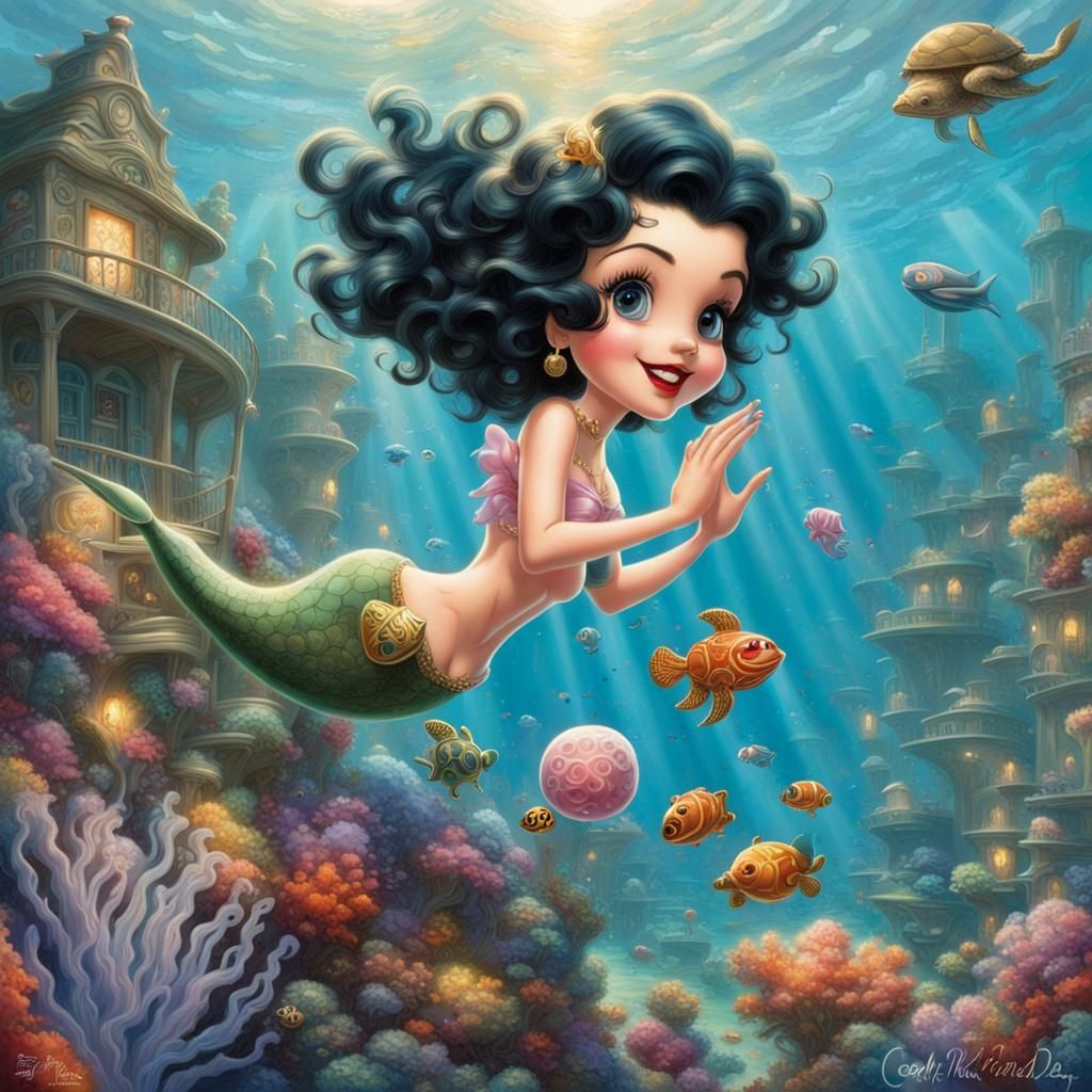 Mermaid Betty Boop in Underwater Kingdom