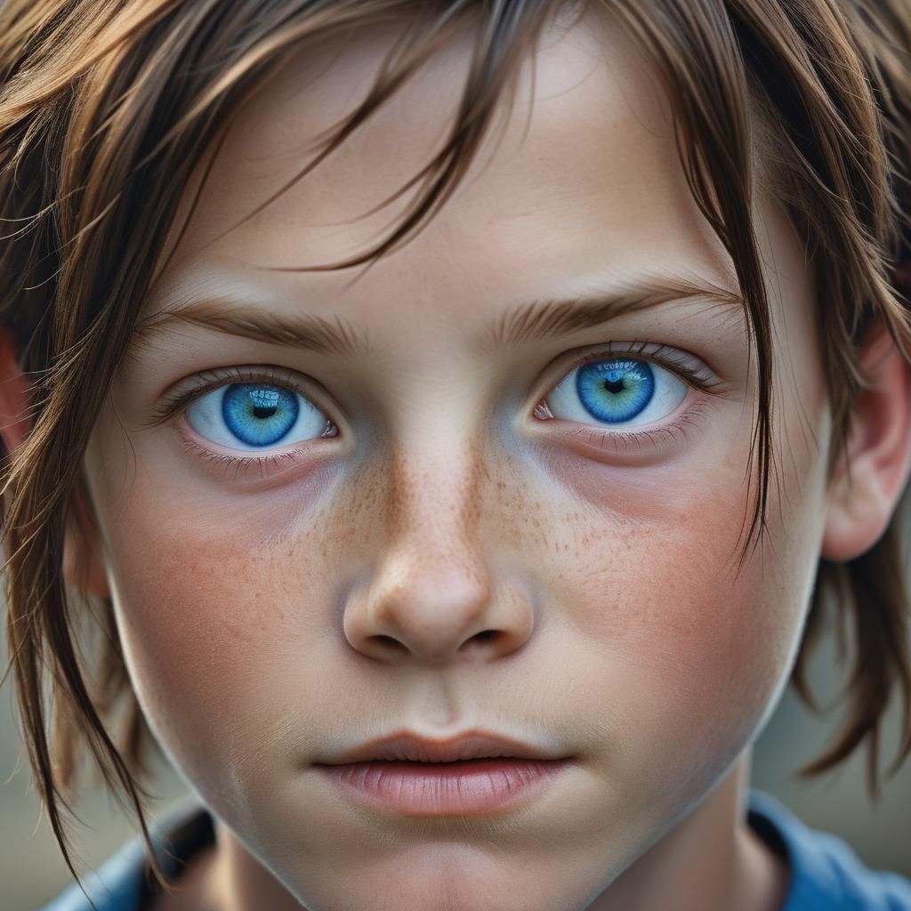 Boy with Blue Eyes: Professional Portrait Photography