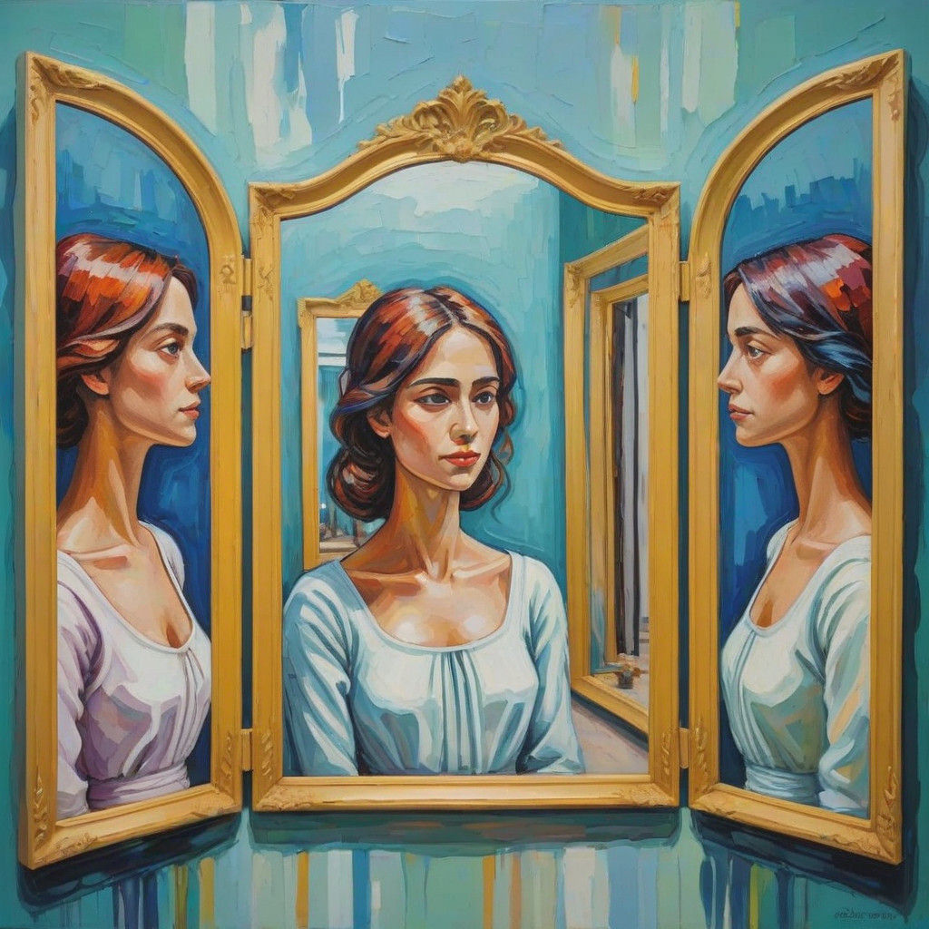 Timeless Reflections in Neo-Impressionist Oil Painting