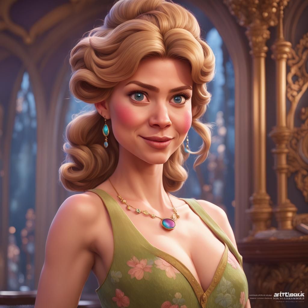 Disney Pixar style princess style of Will Ferrell