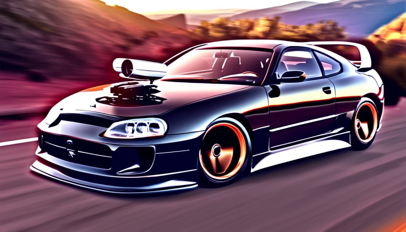 Dodge Charger Races Toyota Supra on Mountain Road