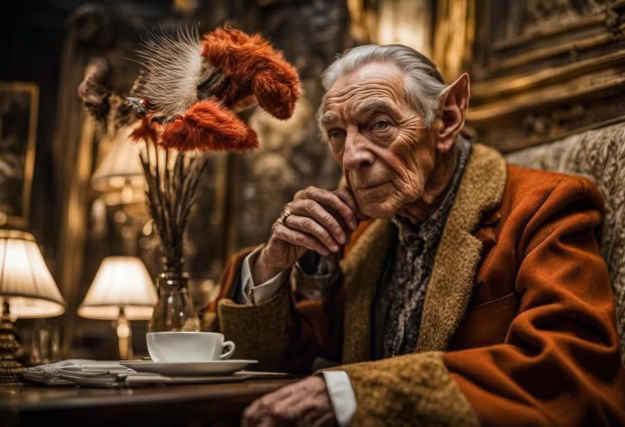 Surreal Alien Restaurant Celebration in Hyperrealistic Style