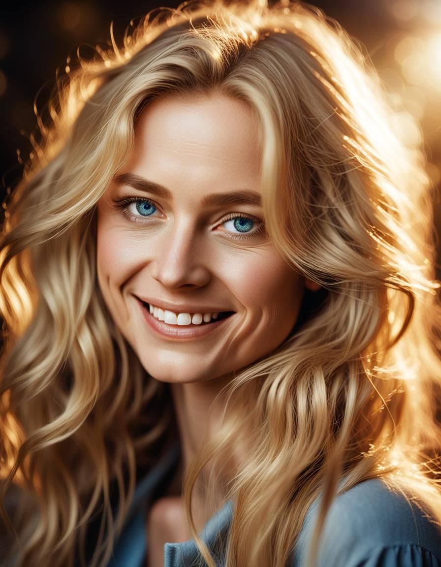 Blonde Woman with Blue Eyes, Dutch Masters Style