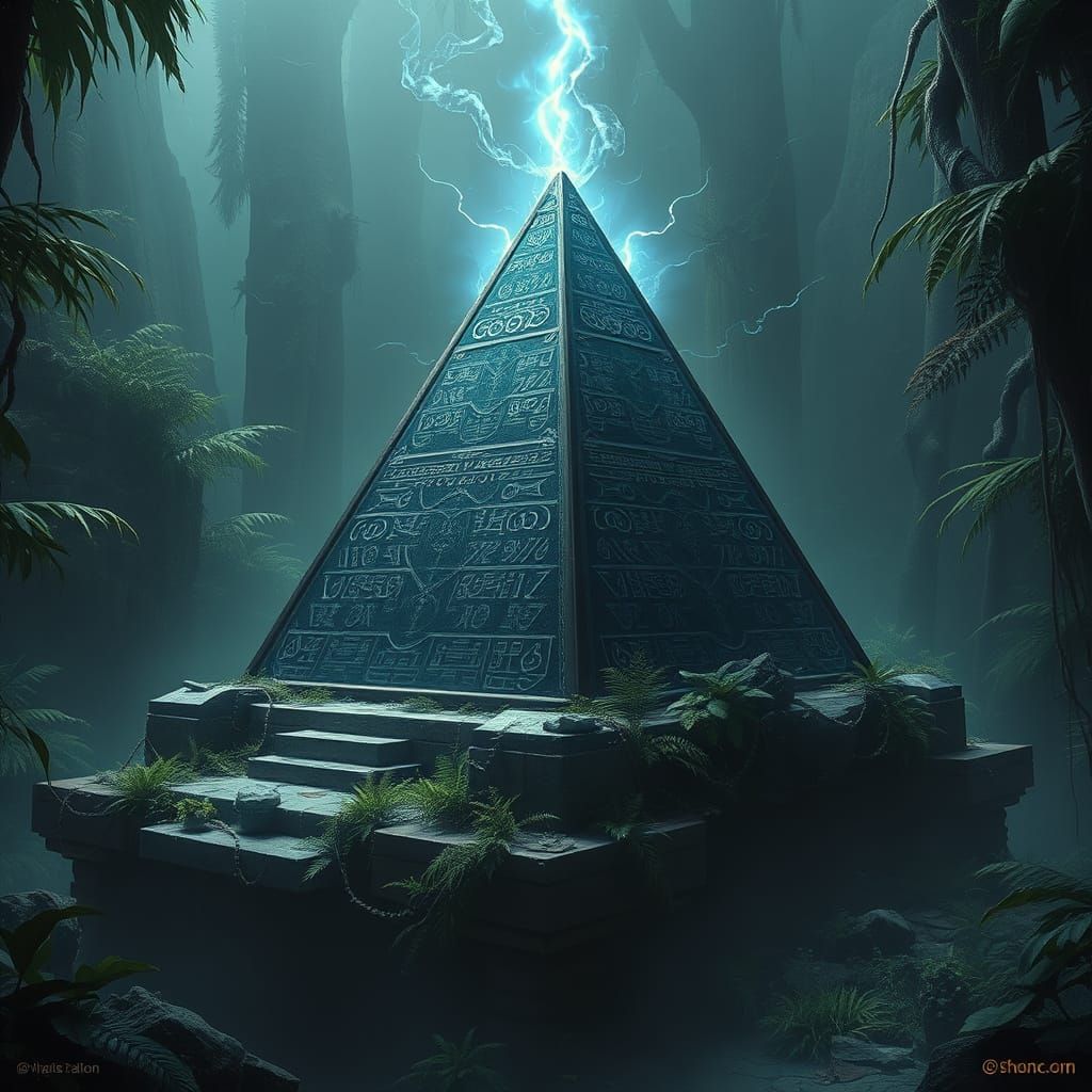 A Sith Holocron Glows in the Shadows of Yavin 4