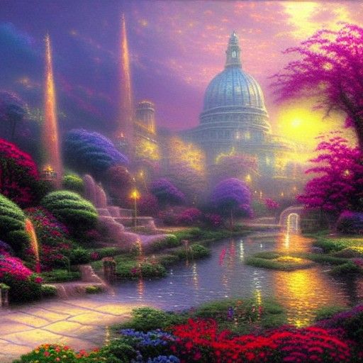 Ethereal Babylon in Hyperdetailed Fantasy Style