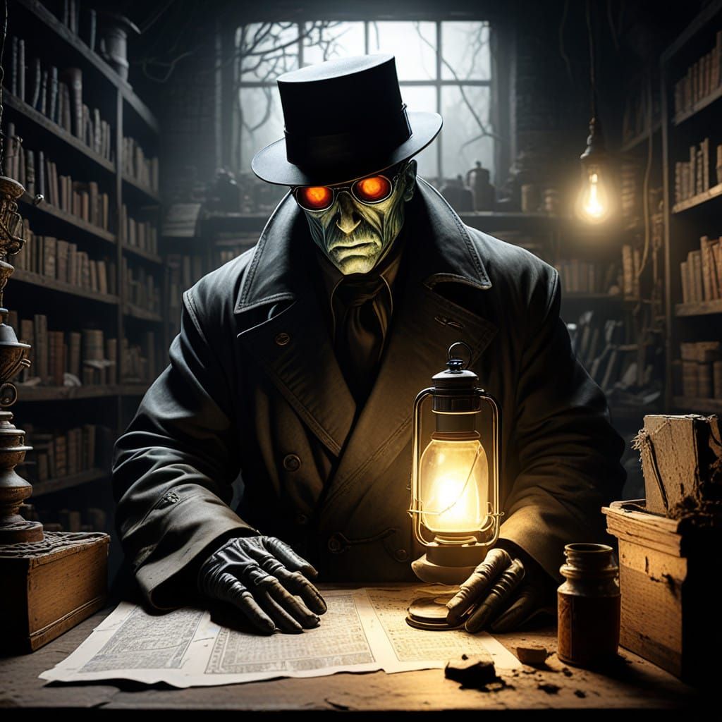 The Enigmatic Invisible Man in Mysterious Laboratory Setting