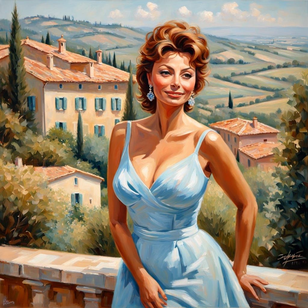 Sophia in Impressionist Oil Portrait