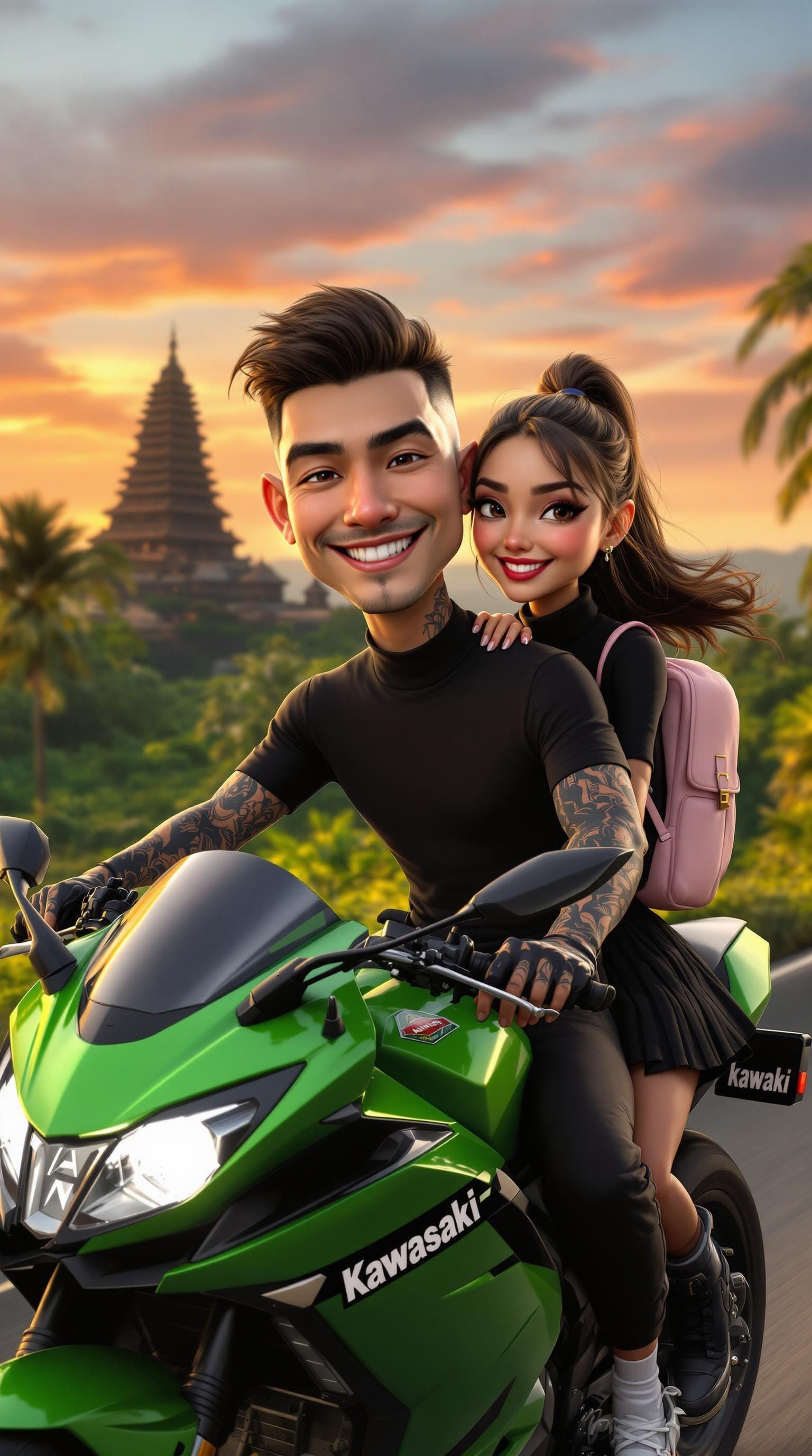 Handsome Indonesian Hero Rides Kawasaki Ninja
