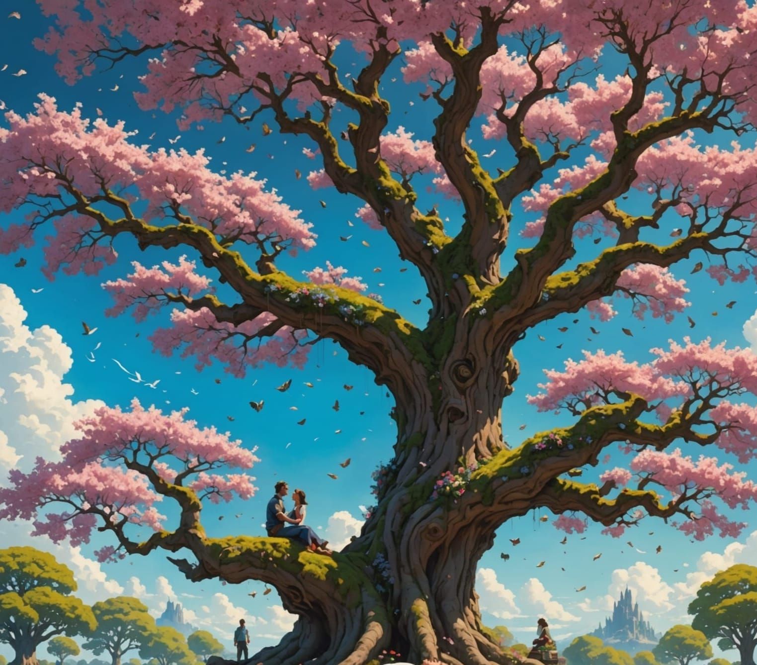 Ethereal Blooming Tree in Full Glory