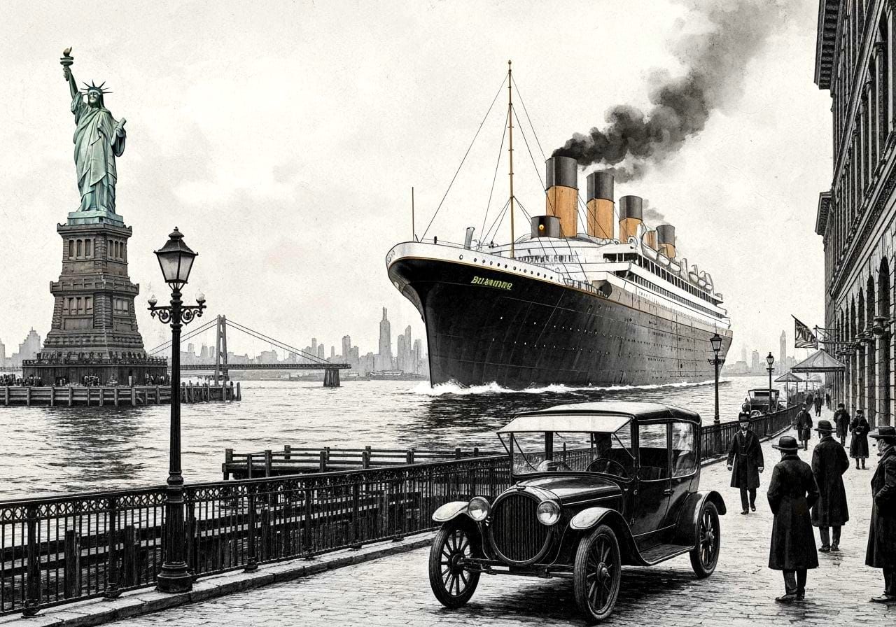 In an alternate timeline, RMS Titanic arrives in 1912 New Yo...