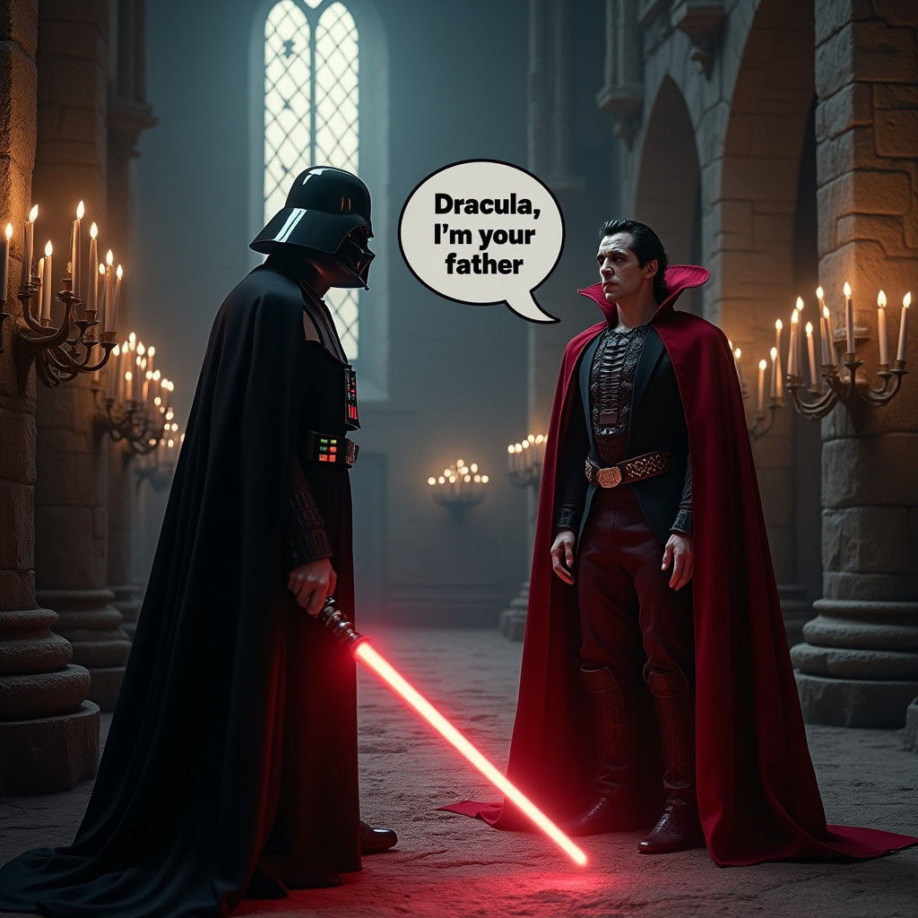 Gothic Horror Mashup: Darth Vader Confronts Count Dracula in...