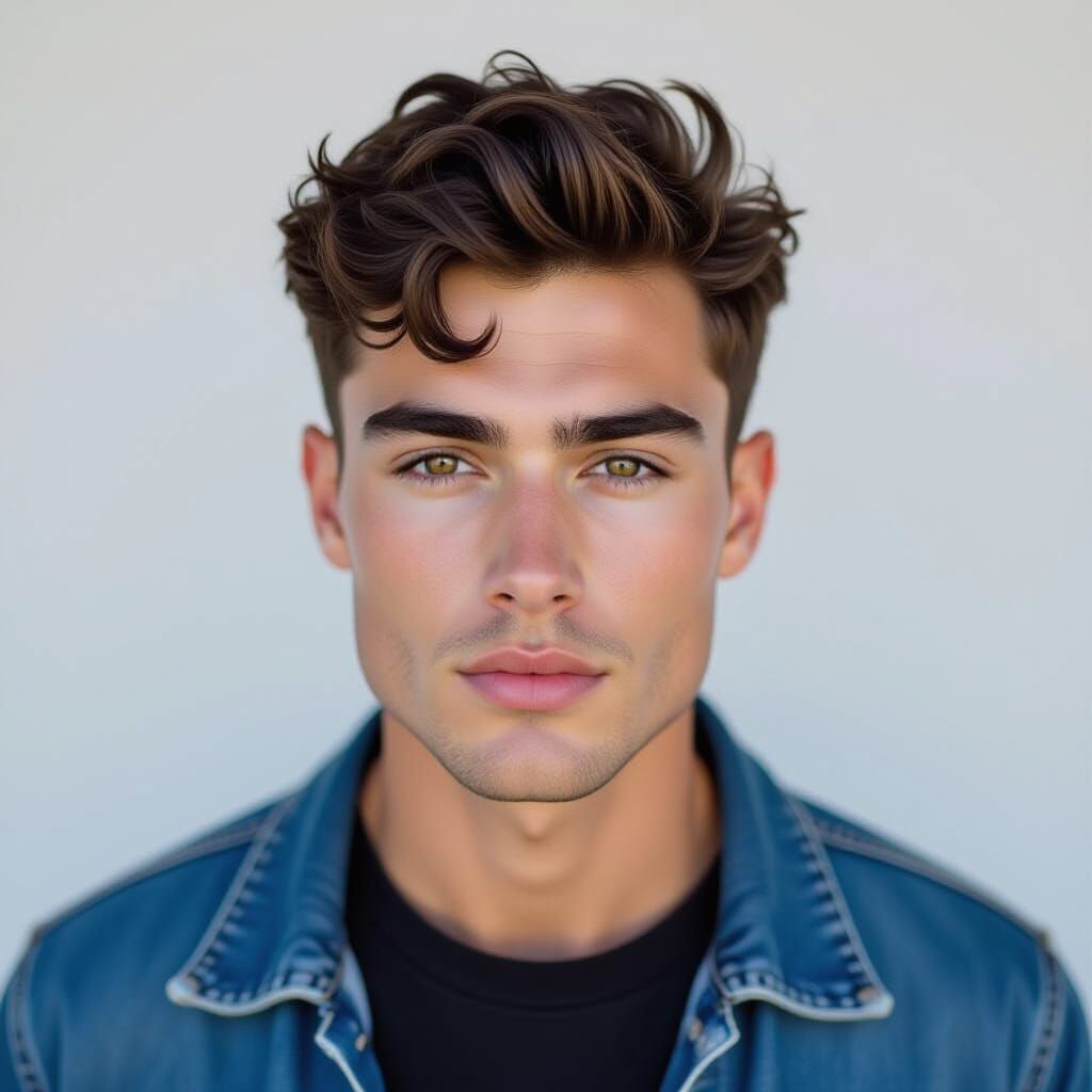 Portrait of a Young Man with Short Curls