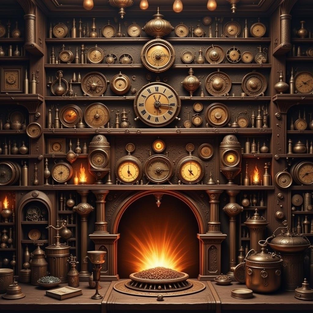 Steampunk Anthro with Ancient Hidden Fire