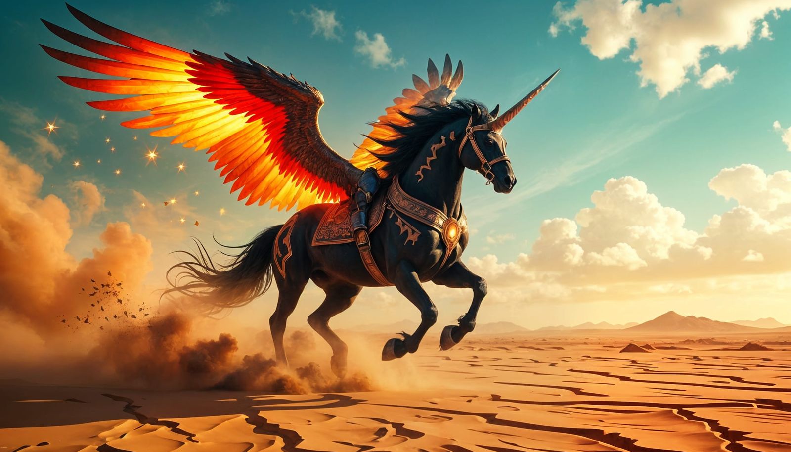 Cosmic War Horse Gallops Through Shattered World