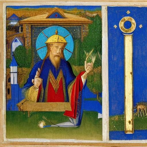 Surreal Hedgehog and Divine Lightning in Expressionist Style