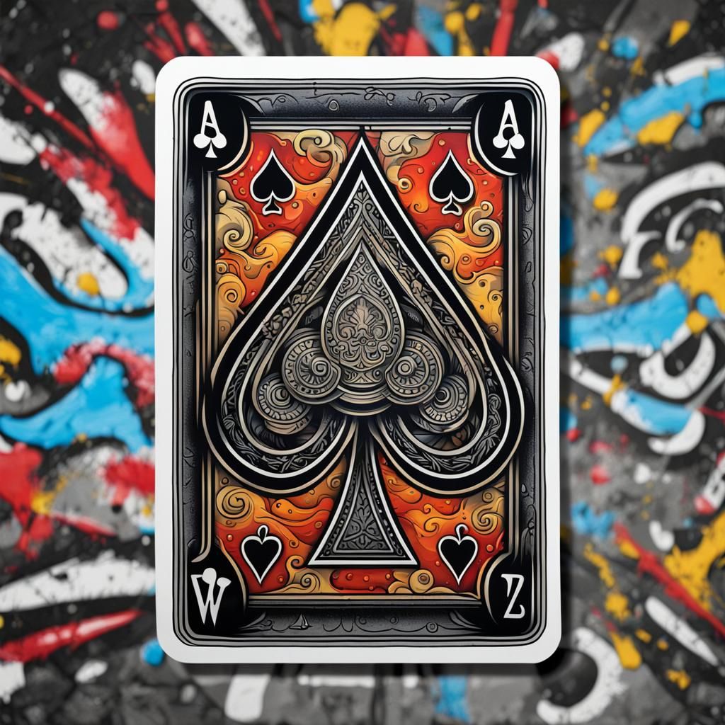 Ace of Spades: Hyperrealistic Graffiti Art