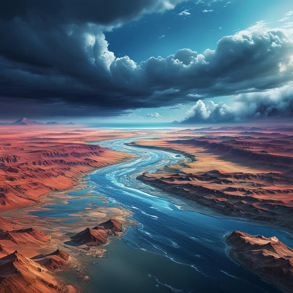 Egyptian Stream: Cinematic Digital Matte Painting