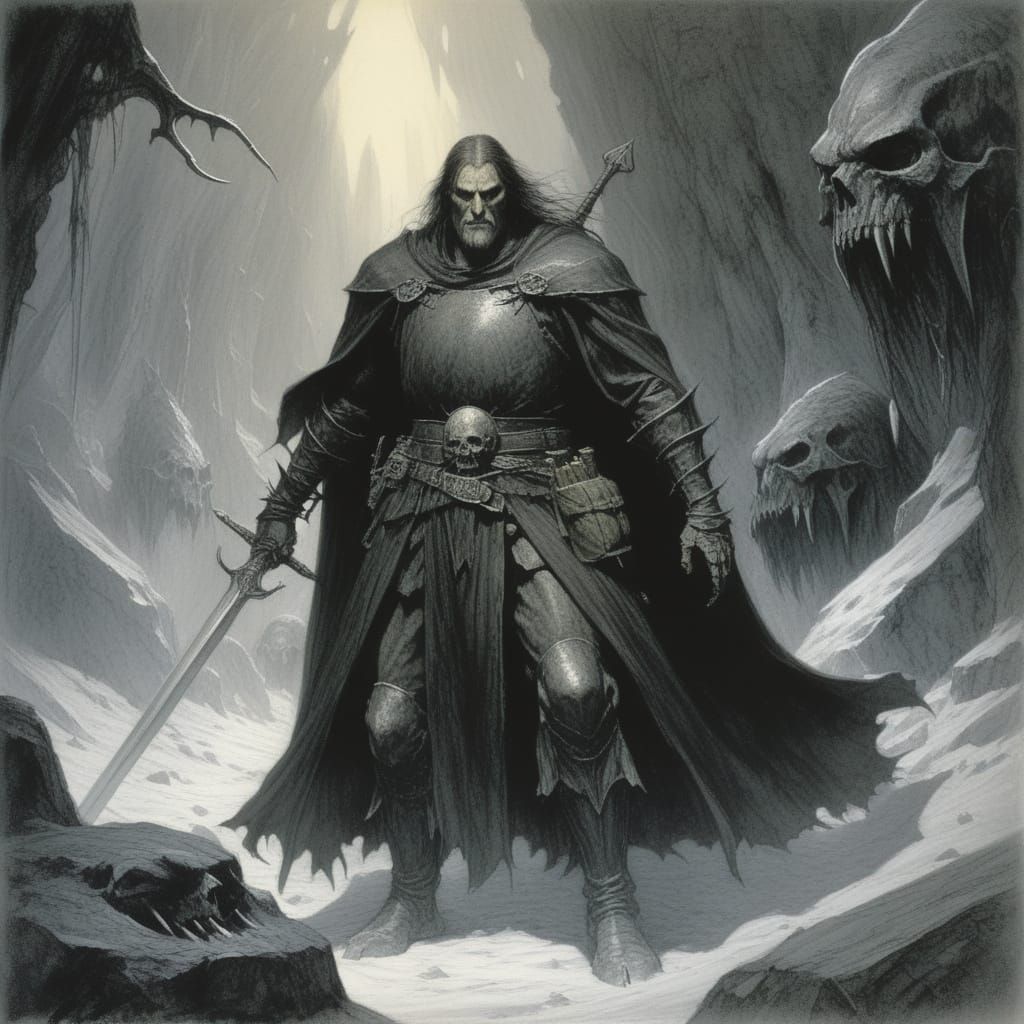 Dark Fantasy World in Grimdark Style