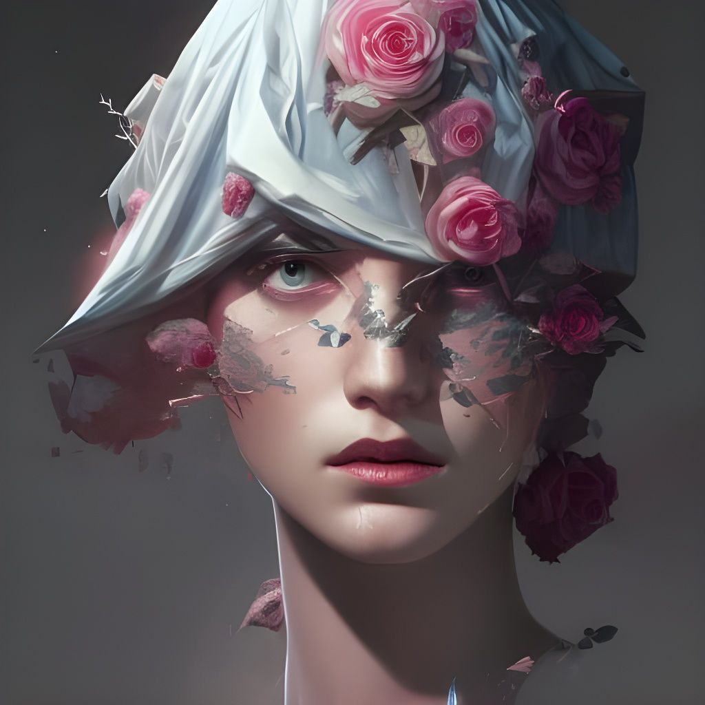 Detailed Rose Beast Portrait in Artstation Style