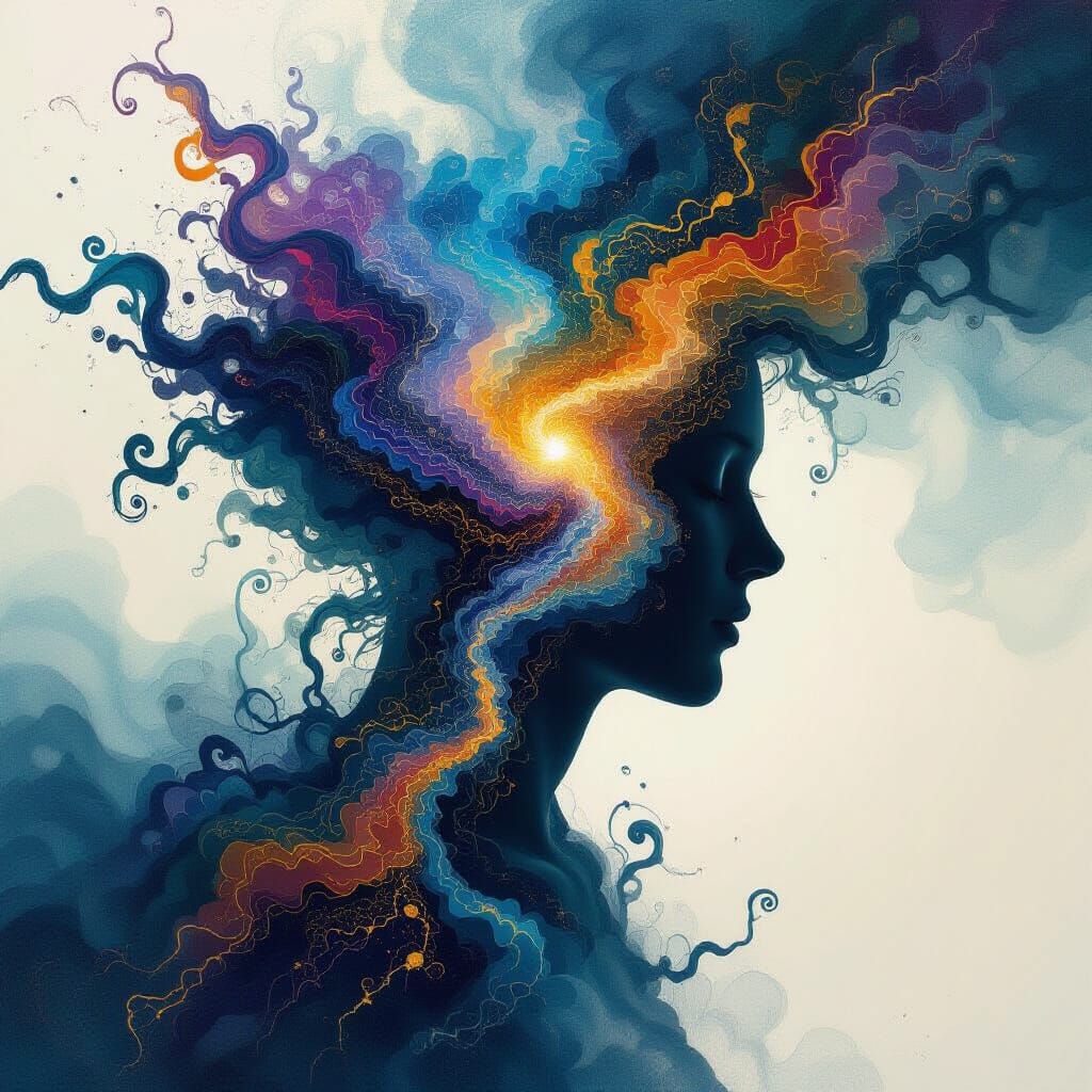 Surrealist Double Exposure of Life's Meaning