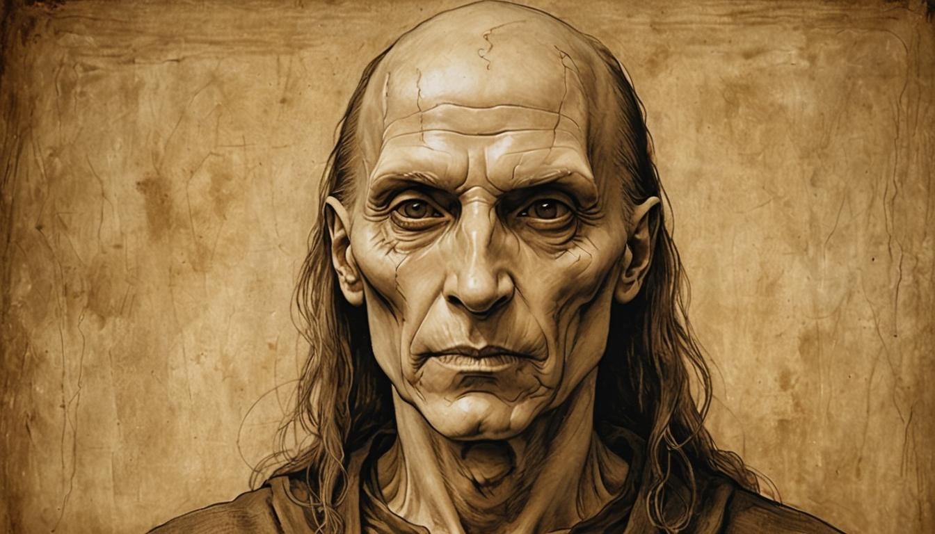 Monk Portrait in Leonardo DaVinci Style