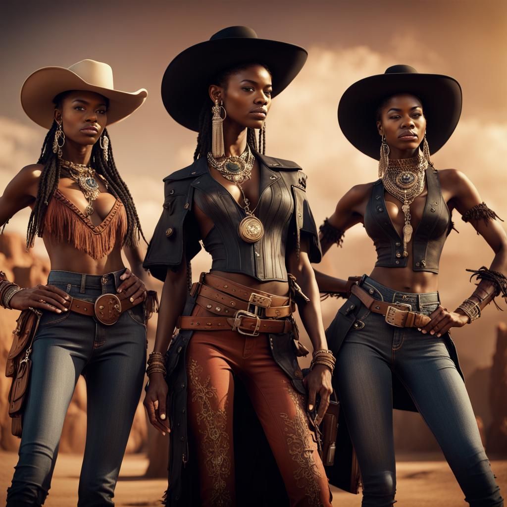 Wild West Fashion Show Featuring Slim Black Women